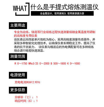 熔煉測溫儀 熔煉測溫儀